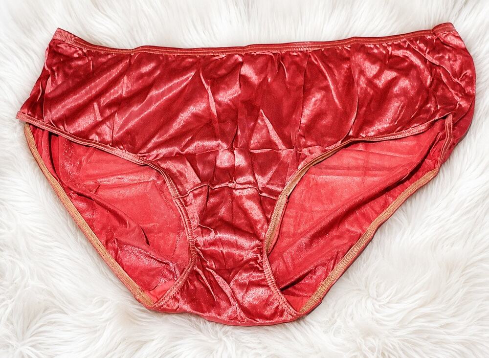 Shadowline 11032 Bikini Panty Shiny Nylon Full Cut Silky Pink Rose 10/3XL